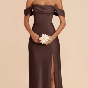Birdy Grey Plum Matte Satin Bridesmaid Gown